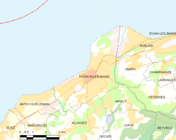 Map commune FR insee code 74281